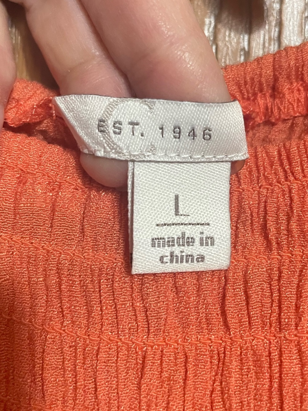 Cato Orange Blouse with Off-Shoulder Styling - Picture 3 of 6